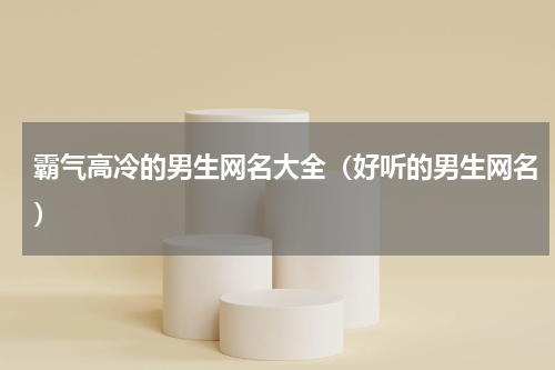 霸气高冷的男生网名大全（好听的男生网名）