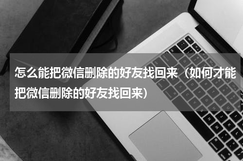 怎么能把微信删除的好友找回来（如何才能把微信删除的好友找回来）
