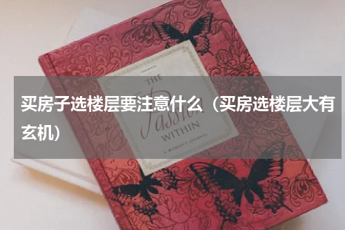 买房子选楼层要注意什么（买房选楼层大有玄机）