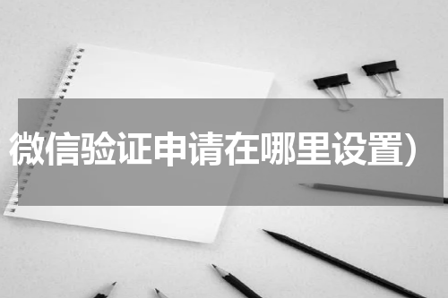 微信验证申请在哪里设置）