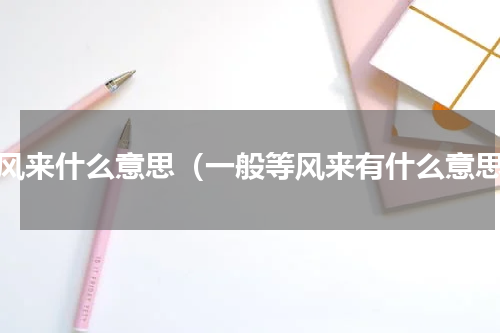 等风来什么意思（一般等风来有什么意思）