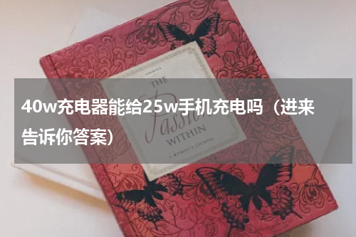 40w充电器能给25w手机充电吗（进来告诉你答案）