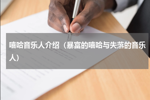 嘻哈音乐人介绍（暴富的嘻哈与失落的音乐人）