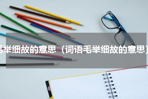 毛举细故的意思（词语毛举细故的意思）
