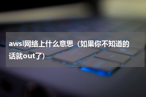 awsl网络上什么意思（如果你不知道的话就out了）