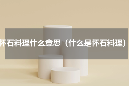 怀石料理什么意思（什么是怀石料理）