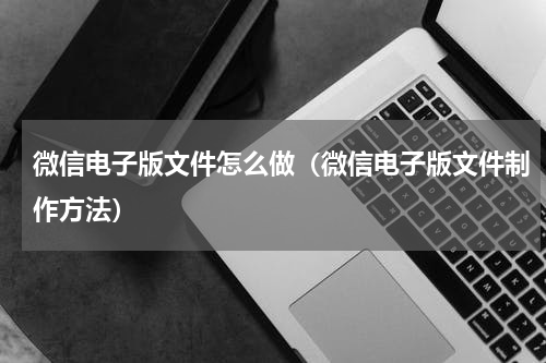 微信电子版文件怎么做（微信电子版文件制作方法）