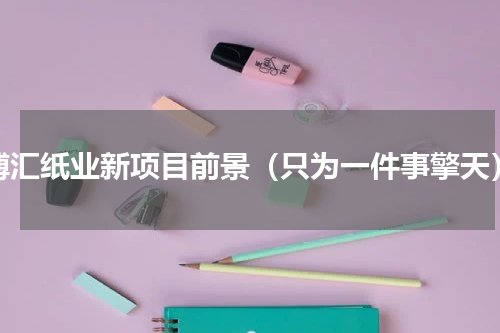 博汇纸业新项目前景（只为一件事擎天）