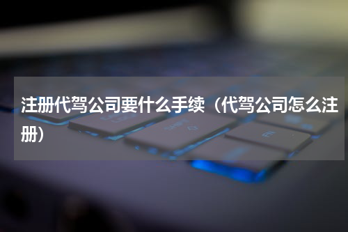 注册代驾公司要什么手续（代驾公司怎么注册）