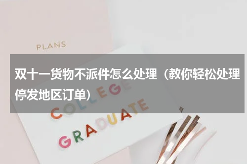 双十一货物不派件怎么处理（教你轻松处理停发地区订单）