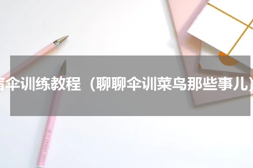 宿伞训练教程（聊聊伞训菜鸟那些事儿）