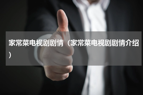 家常菜电视剧剧情（家常菜电视剧剧情介绍）
