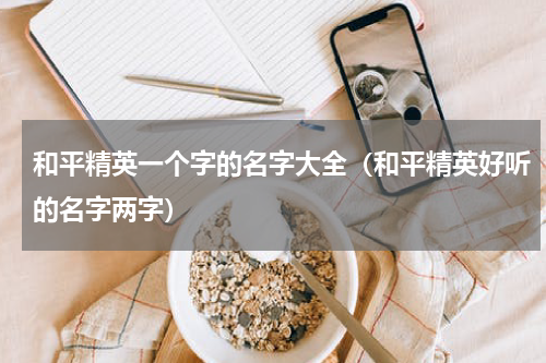和平精英一个字的名字大全（和平精英好听的名字两字）