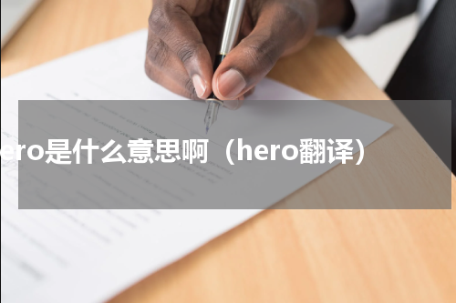 hero是什么意思啊（hero翻译）