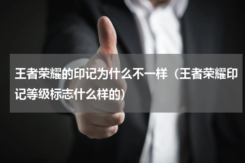 王者荣耀的印记为什么不一样（王者荣耀印记等级标志什么样的）