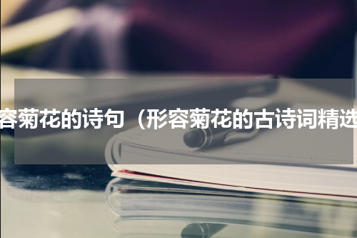 形容菊花的诗句（形容菊花的古诗词精选）