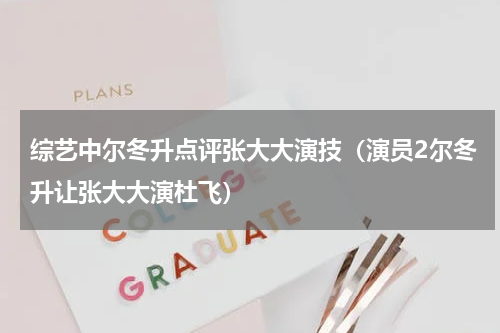 综艺中尔冬升点评张大大演技（演员2尔冬升让张大大演杜飞）
