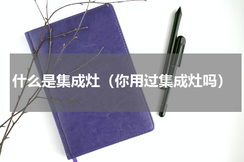 什么是集成灶（你用过集成灶吗）