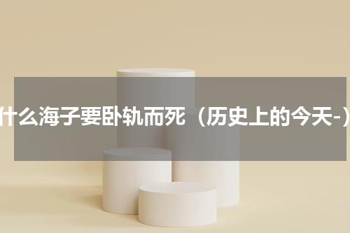 为什么海子要卧轨而死（历史上的今天-）