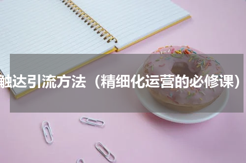 触达引流方法（精细化运营的必修课）