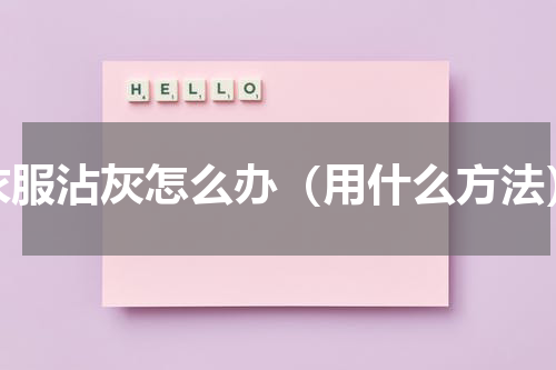 衣服沾灰怎么办（用什么方法）