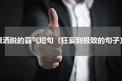 很洒脱的霸气短句（狂妄到极致的句子）