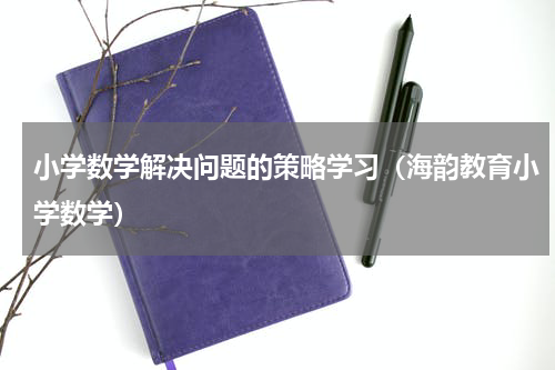 小学数学解决问题的策略学习（海韵教育小学数学）