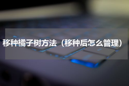 移种橘子树方法（移种后怎么管理）