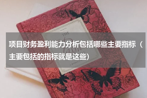 项目财务盈利能力分析包括哪些主要指标（主要包括的指标就是这些）