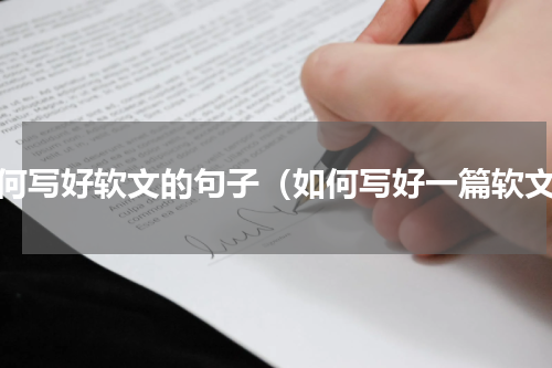 如何写好软文的句子（如何写好一篇软文）