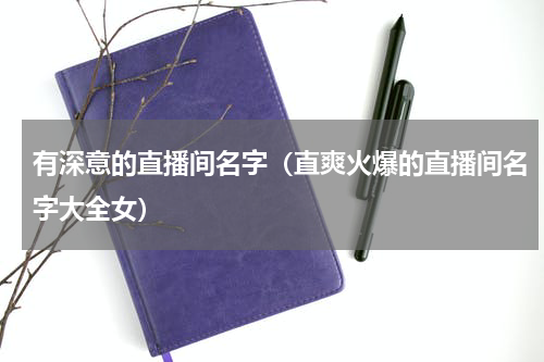 有深意的直播间名字（直爽火爆的直播间名字大全女）