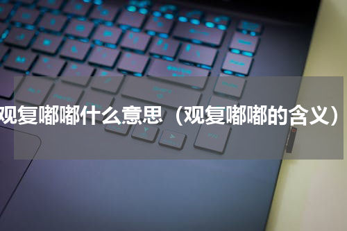 观复嘟嘟什么意思（观复嘟嘟的含义）
