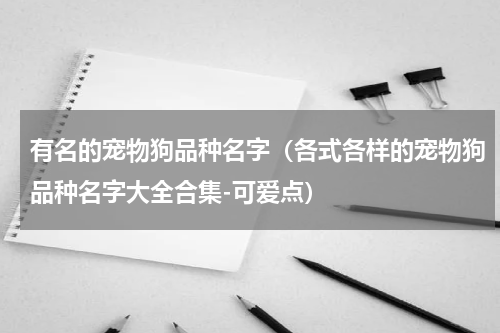 有名的宠物狗品种名字（各式各样的宠物狗品种名字大全合集-可爱点）