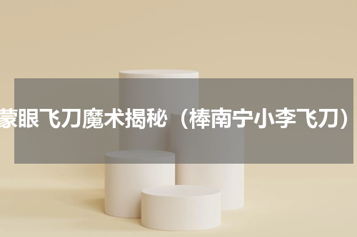 蒙眼飞刀魔术揭秘（棒南宁小李飞刀）