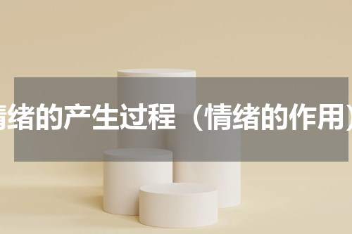 情绪的产生过程（情绪的作用）