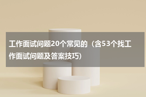 工作面试问题20个常见的（含53个找工作面试问题及答案技巧）