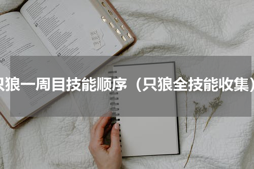 只狼一周目技能顺序（只狼全技能收集）