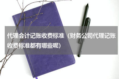 代理会计记账收费标准（财务公司代理记账收费标准都有哪些呢）