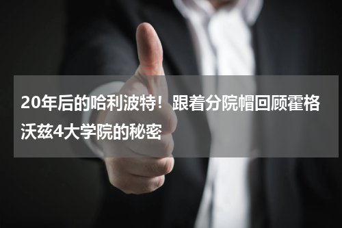 20年后的哈利波特！跟着分院帽回顾霍格沃兹4大学院的秘密
