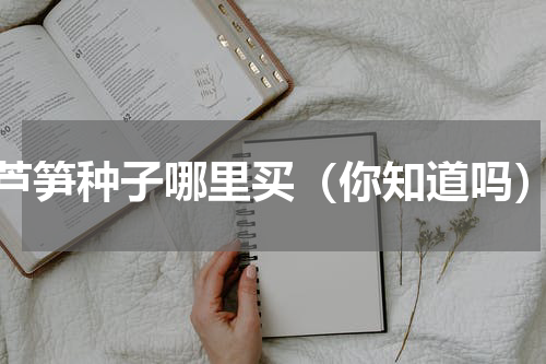 芦笋种子哪里买（你知道吗）