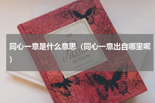 同心一意是什么意思（同心一意出自哪里呢）