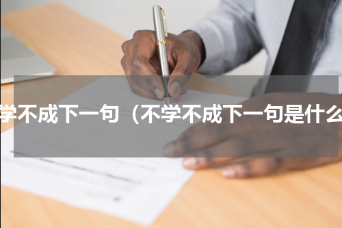 不学不成下一句（不学不成下一句是什么）