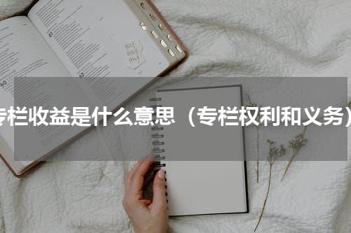 专栏收益是什么意思（专栏权利和义务）