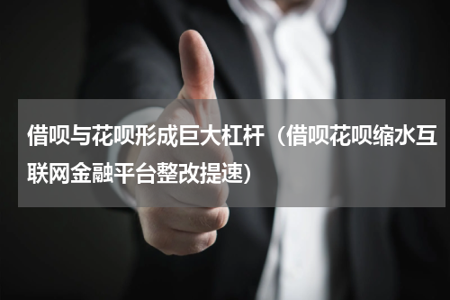 借呗与花呗形成巨大杠杆（借呗花呗缩水互联网金融平台整改提速）