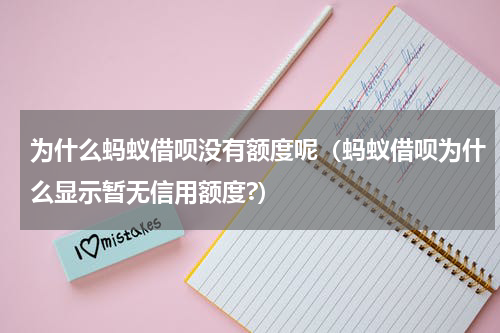 为什么蚂蚁借呗没有额度呢（蚂蚁借呗为什么显示暂无信用额度?）