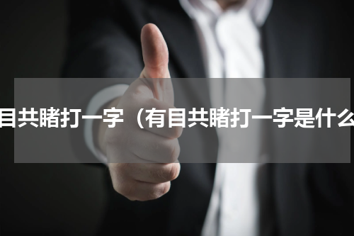 有目共睹打一字（有目共睹打一字是什么）