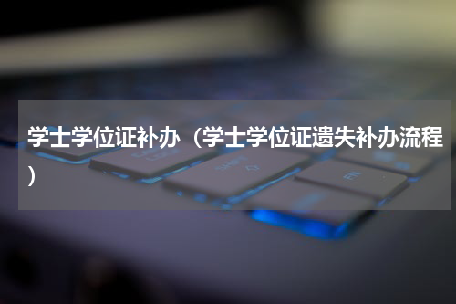 学士学位证补办（学士学位证遗失补办流程）