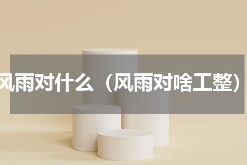 风雨对什么（风雨对啥工整）