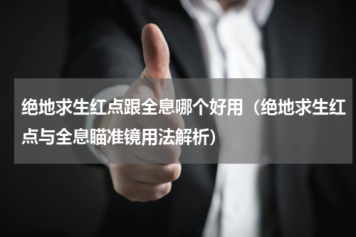 绝地求生红点跟全息哪个好用（绝地求生红点与全息瞄准镜用法解析）