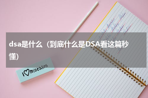 dsa是什么（到底什么是DSA看这篇秒懂）